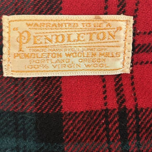 Pendleton Vintage 60’s Plaid Red and Green Wool Shacket Blazer Size S/M - Picture 10 of 10